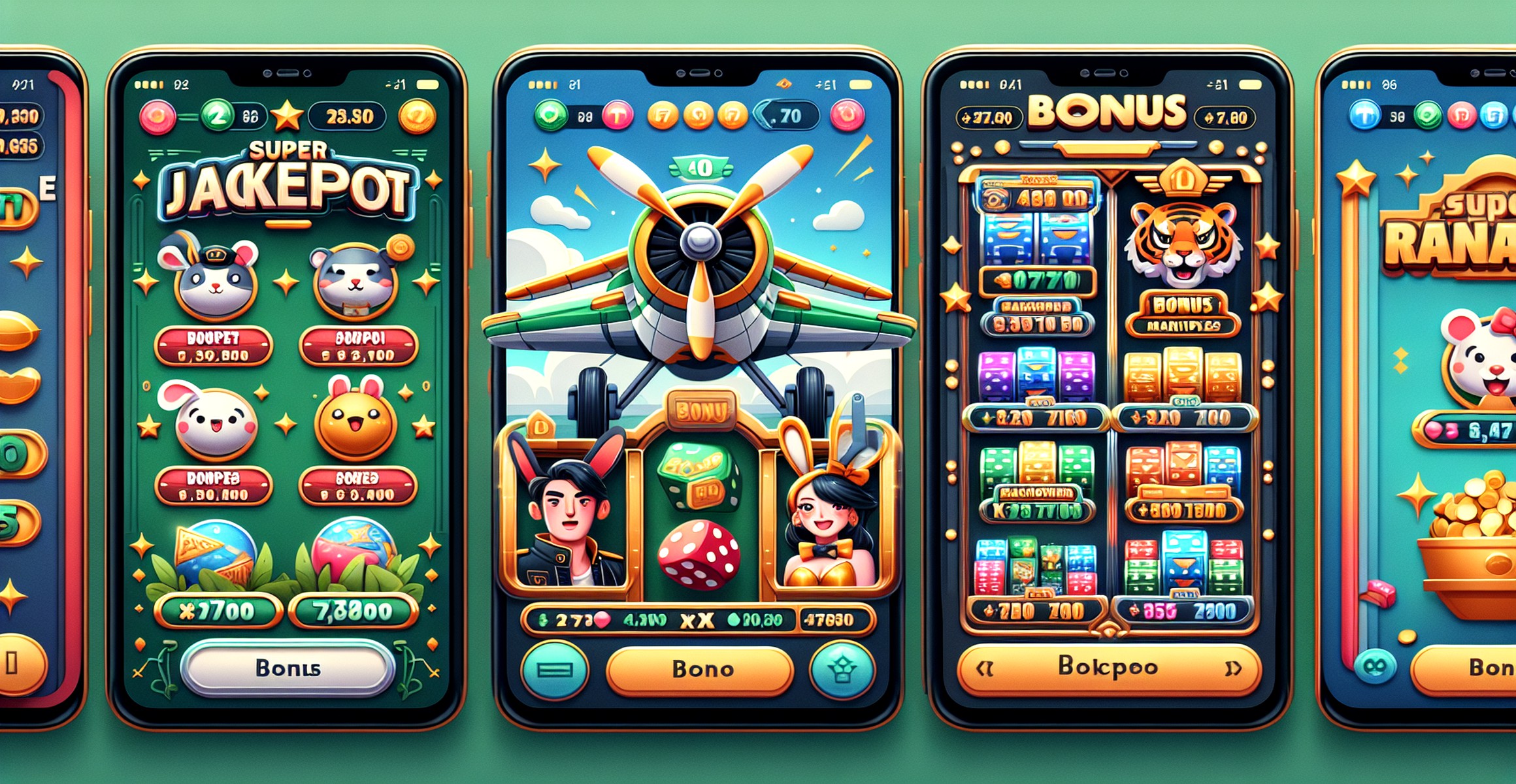 Exciting visual of Teen Patti Real Fortune Rabbit Slots game interface
